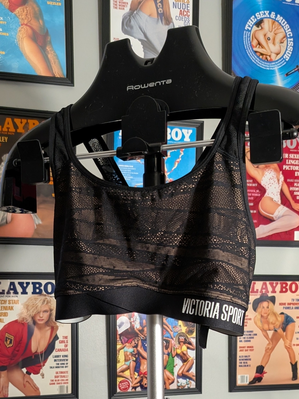 Victoria Sport Black Lace Sports Bra